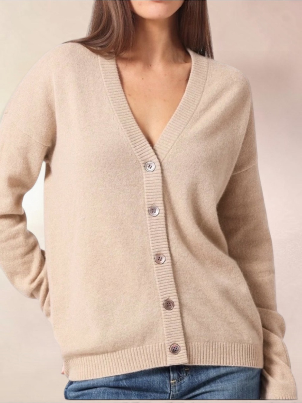 New! MINNIE ROSE Cashmere 12gg V Neck Cardigan Size XS